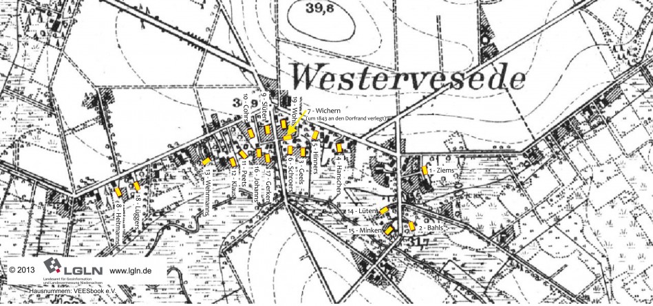 Karte Wv - 19 Höfe