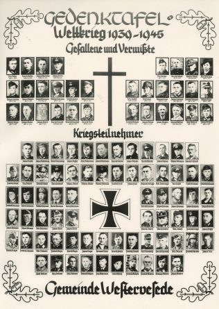 gefallene und vermisste Kriegsteilnehmer der Gemeinde Westervesede